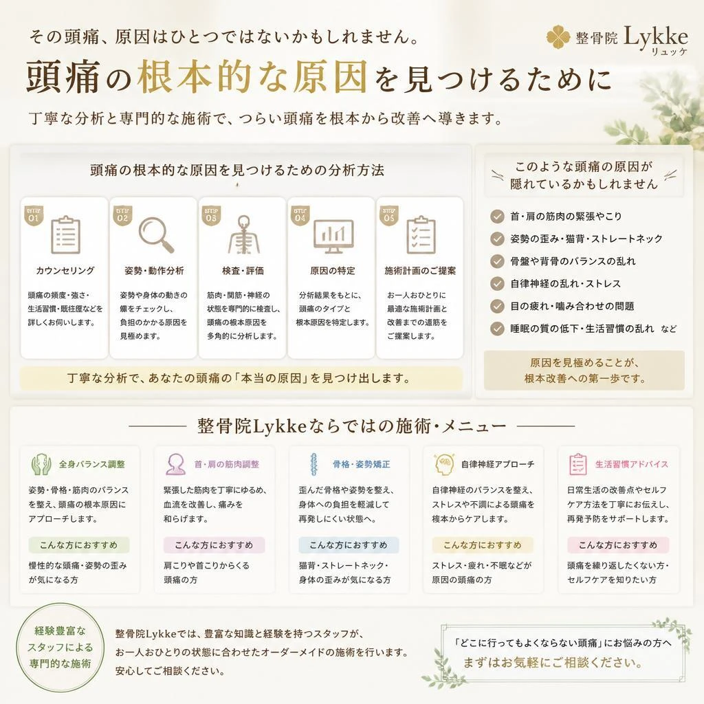整骨院Lykkeのアプローチ