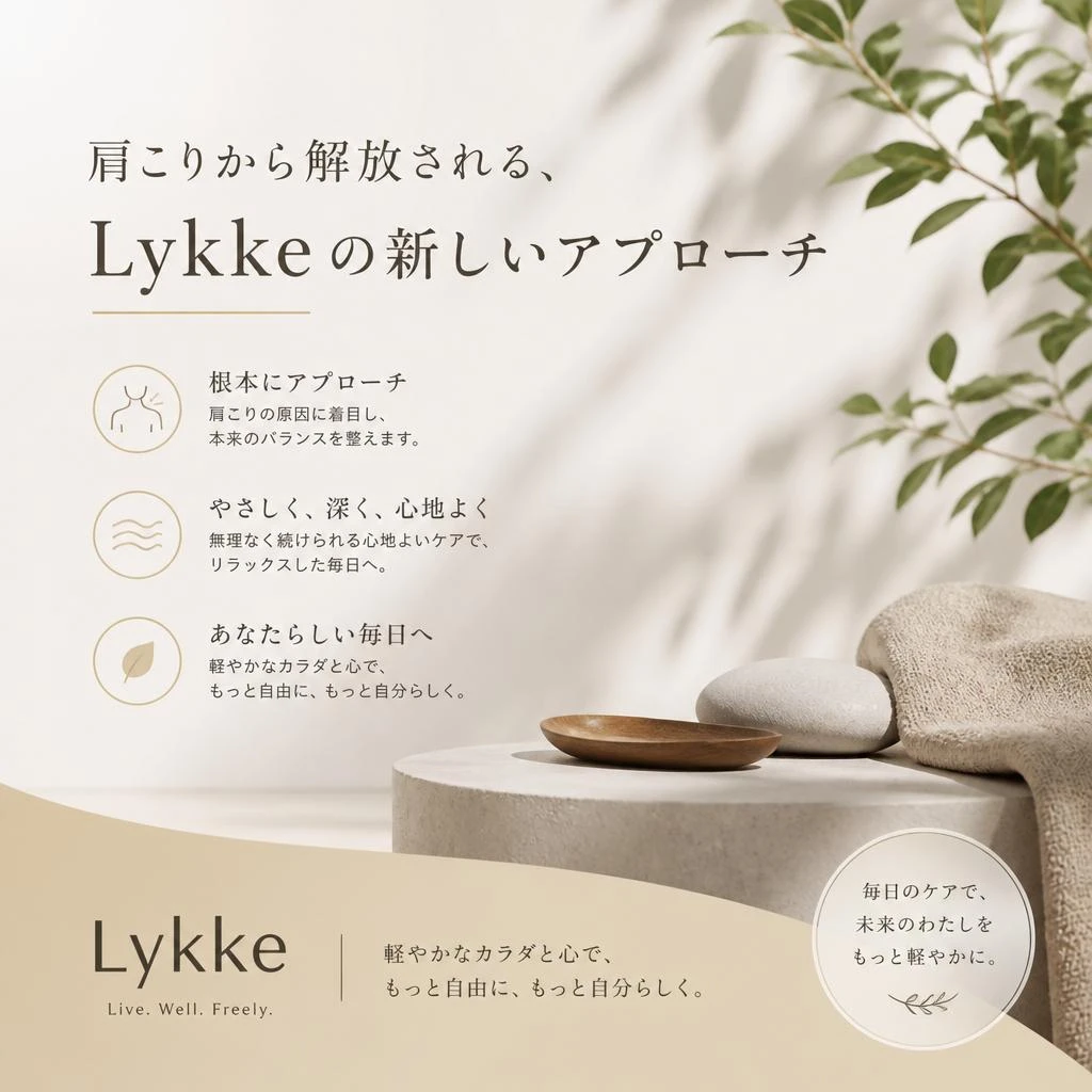 肩こりから解放される、Lykkeの新しいアプローチ