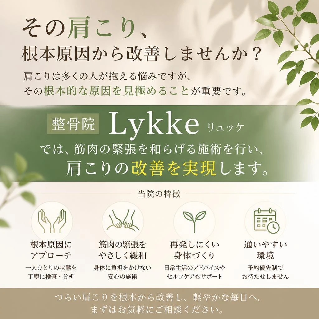 肩こり改善への道