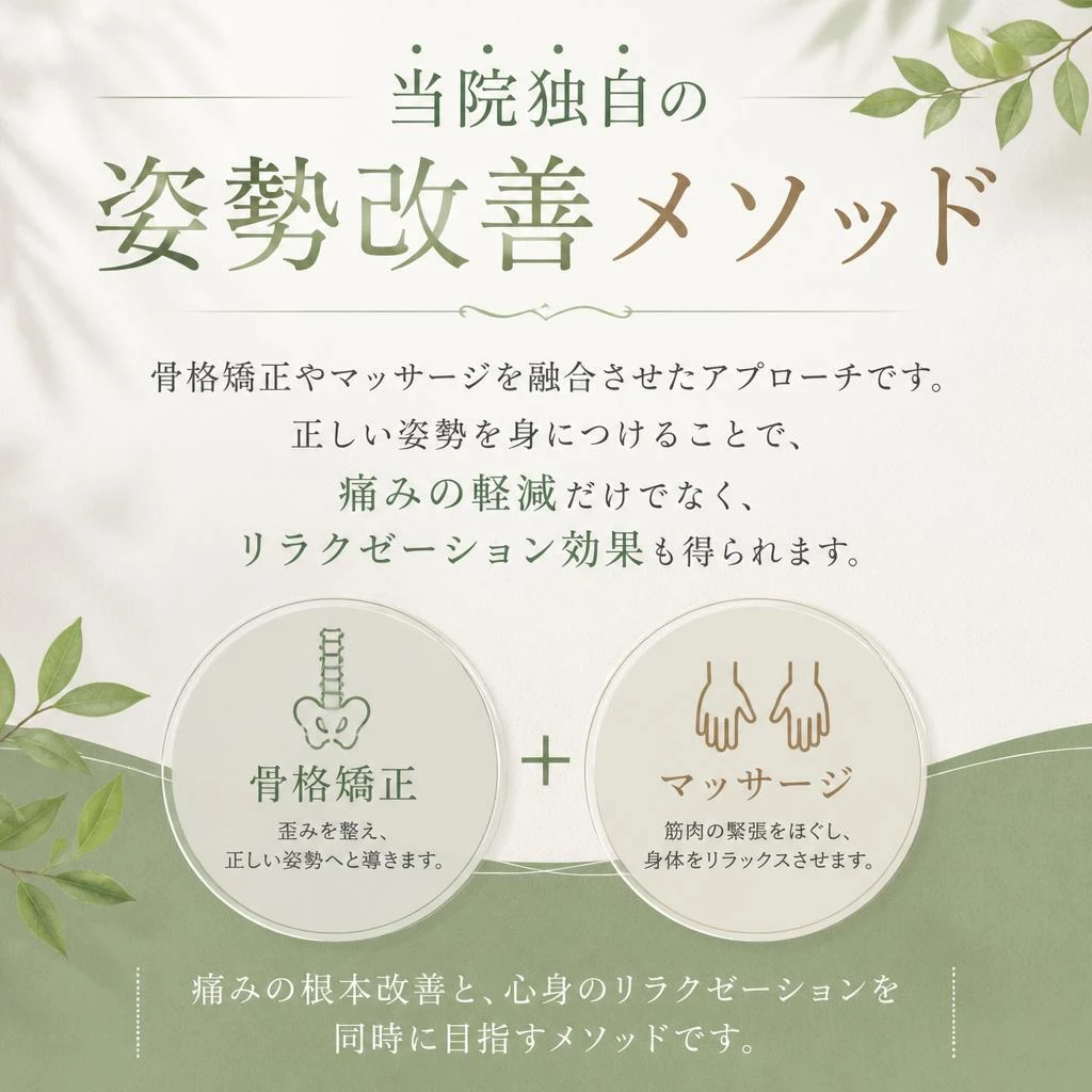 2. 独自の姿勢改善メソッドとは？