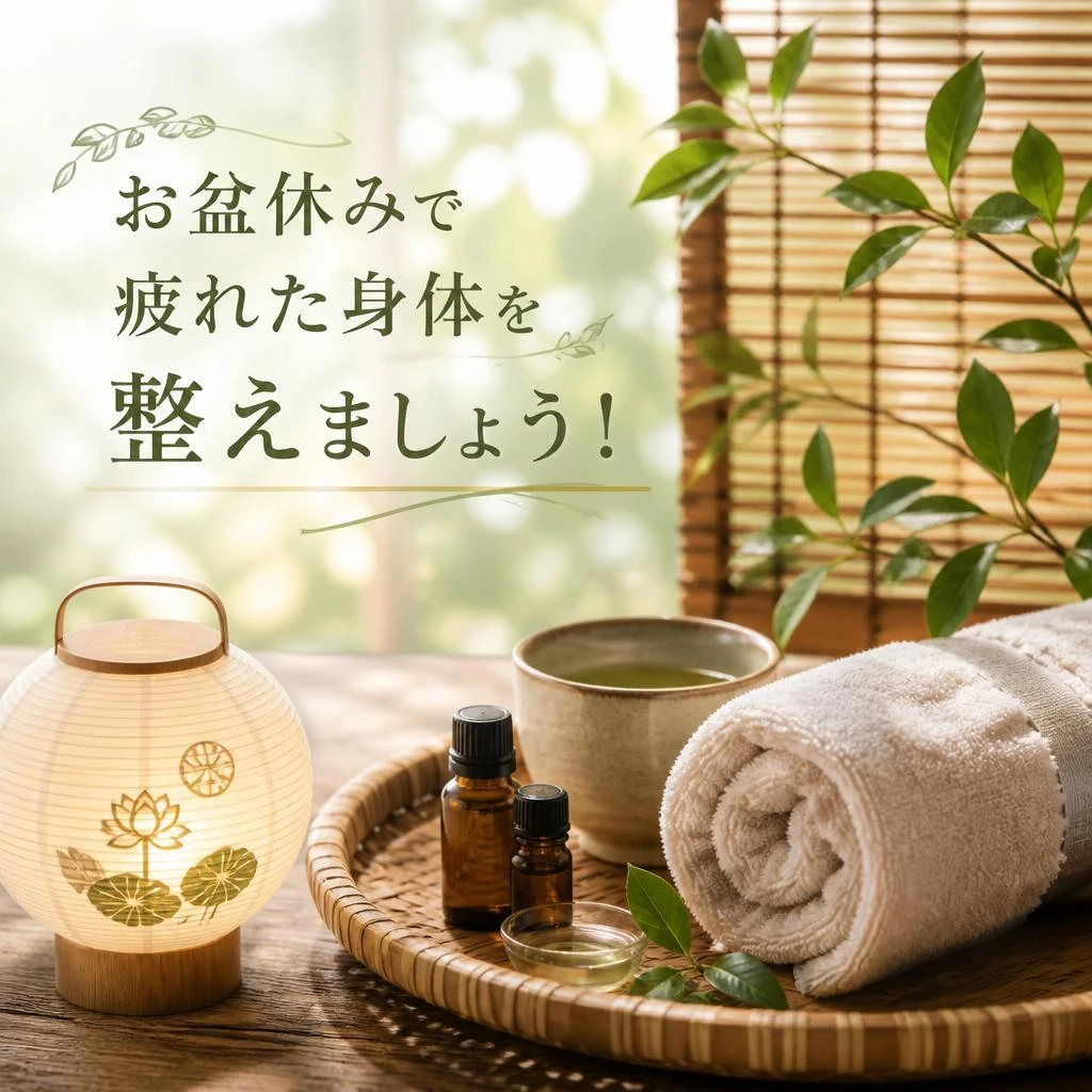 お盆休みで疲れた身体を整えましょう！